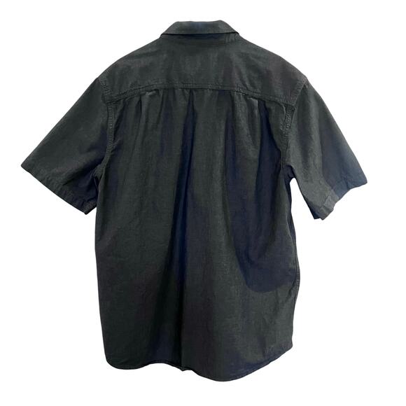 CARHARTT LOOSE FIT MIDWEIGHT BLACK CHAMBRAY SHORT SLEEVE SHIRT SIZE MEDIUM - Picture 2 of 13